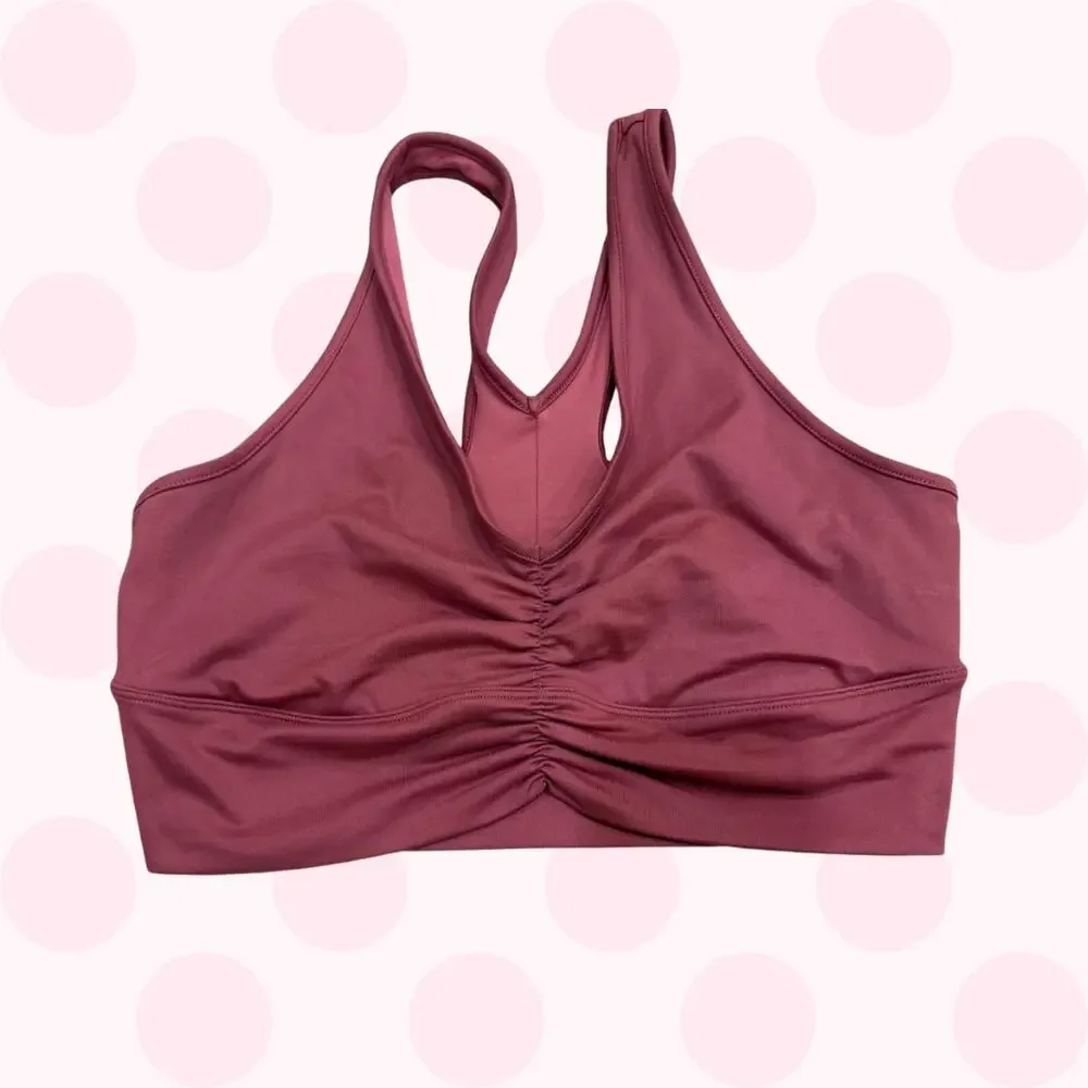 Alo Yoga Wild Thing Ruched Sports Bra Wild Rose Size Large